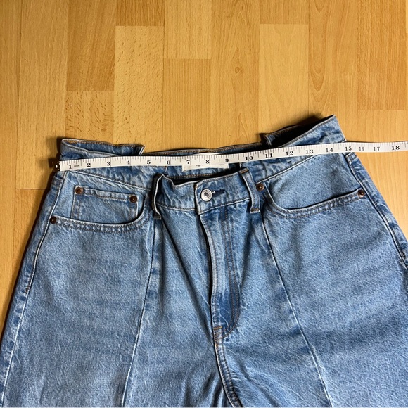 Abercrombie & Fitch Curve Love The Loose High Rise Light Blue 8 Tall Long - Picture 10 of 11